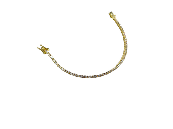 Bracciale tennis dorato