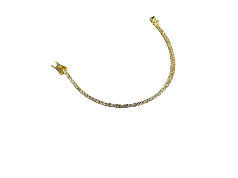 Bracciale tennis dorato