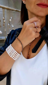 Maxi bracciale perle
