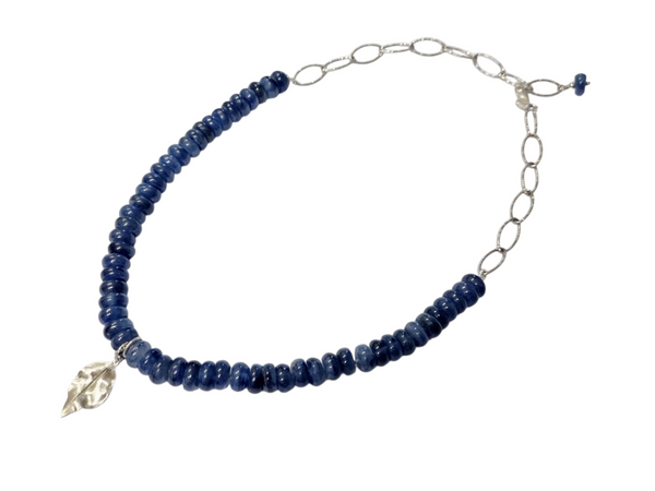 Collana cianite foglia
