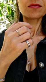 Anello trilogy moissanite