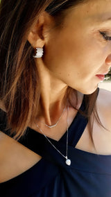Collana barretta moissanite