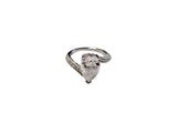 Anello goccia moissanite