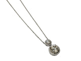 Collana doppio punto luce moissanite