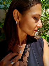 Collana ovale moissanite