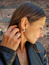 Anello goccia moissanite