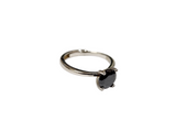 Anello solitario nero