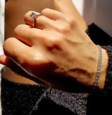 Anello solitario moissanite