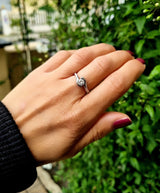 Anello solitario moissanite