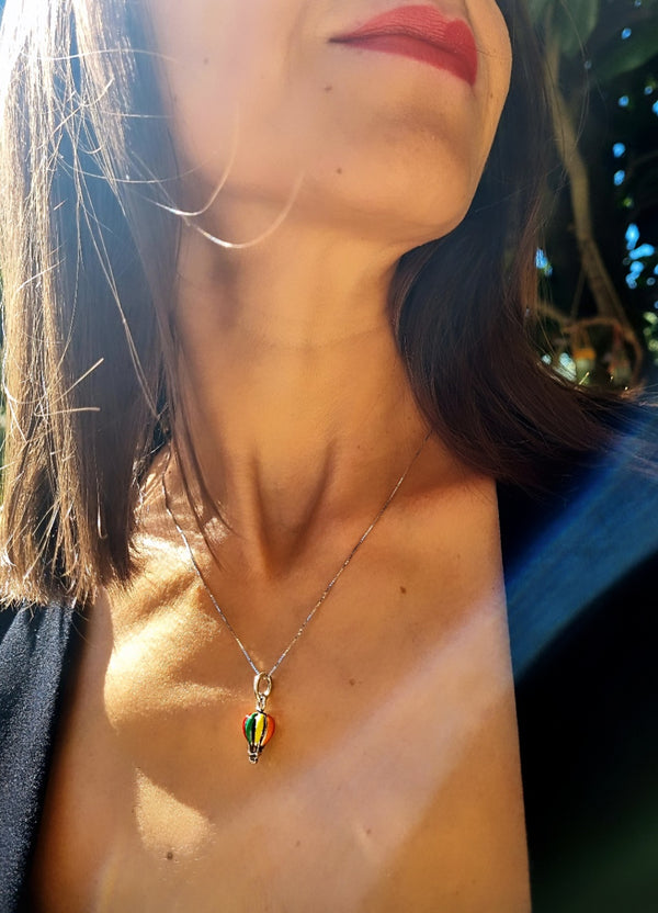 Collana Mini mongolfiera multicolor
