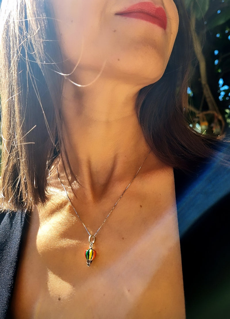 Collana Mini mongolfiera multicolor