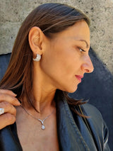 Collana goccia moissanite