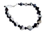 Collana agata nera striata