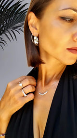 Orecchini cerchio diamantato