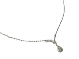 Collana goccia moissanite