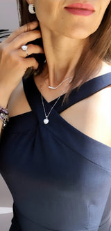 Collana cuore moissanite
