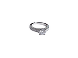 Anello solitario moissanite