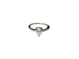 Anello goccia moissanite