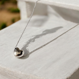 Collana cuore bombato