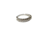 Anello semi-veretta moissanite