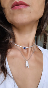 Girocollo cuore blu