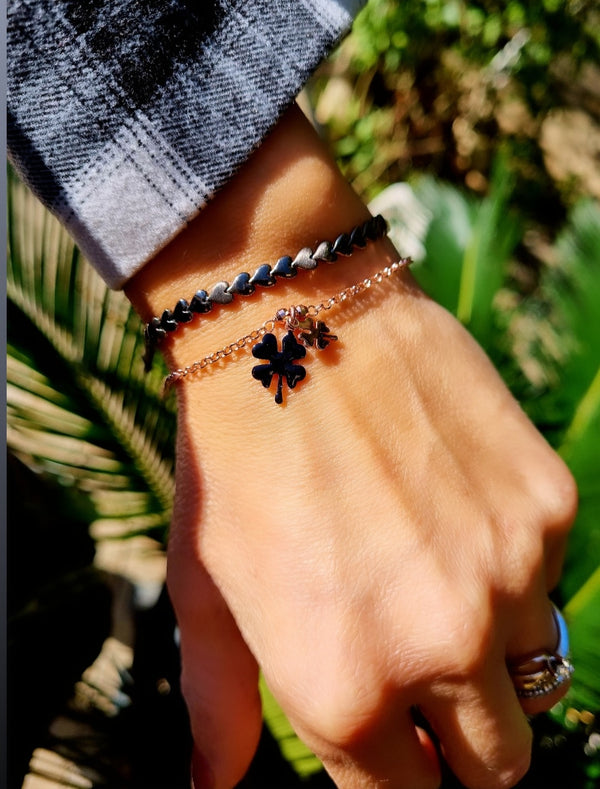 Bracciale cuore nero
